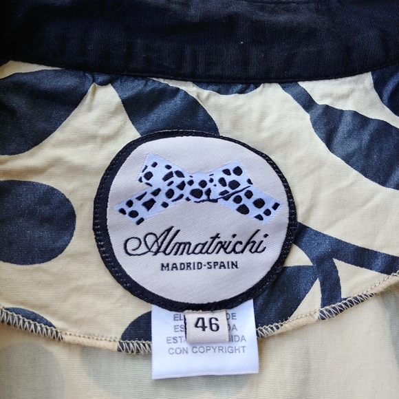 ALMATRICHI | Button-Down Tan & Black Vine Dress - Picture 9 of 13